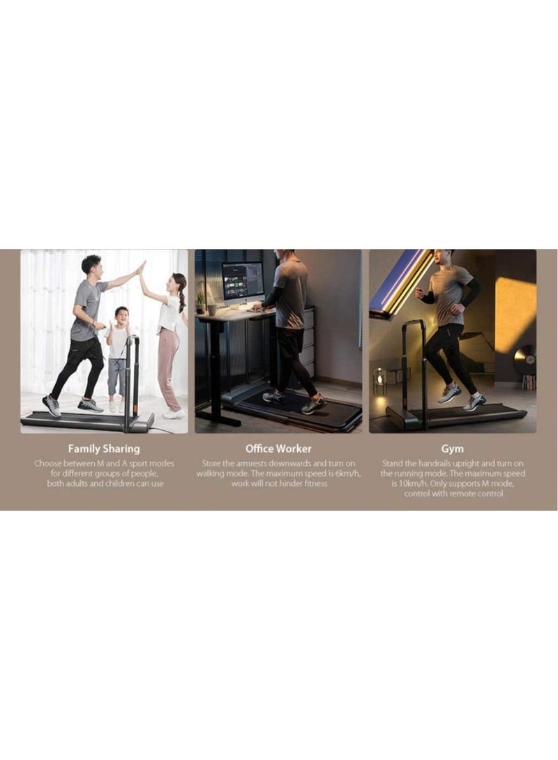 KINGSMITH WalkingPad R1 Pro Foldable Treadmill 2-in-1 Walking & Running Machine | 0.5–10 km/h Speed | Quiet Brushless Motor | Remote Control & App | LED Display | Home & Office Use | Black - Image 3